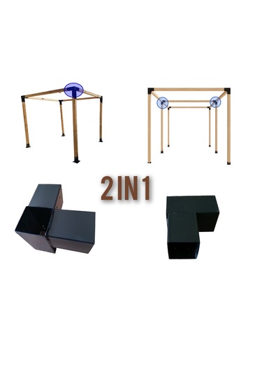 Pergola Demir Bağlantı 10x10cm Çardak Kamelya Köşe 0rta 90