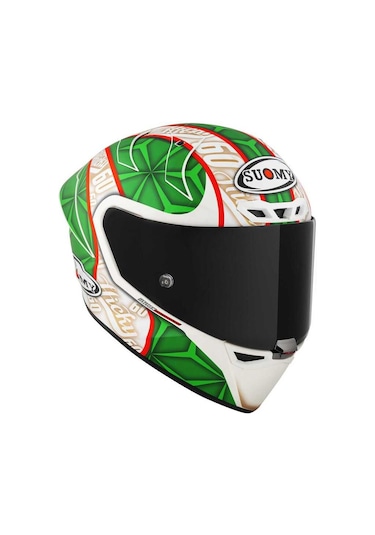 Suomy S1-Xr Gp Hıckman Edition 2023 Kapalı Kask Mat Beyaz - Yeşil