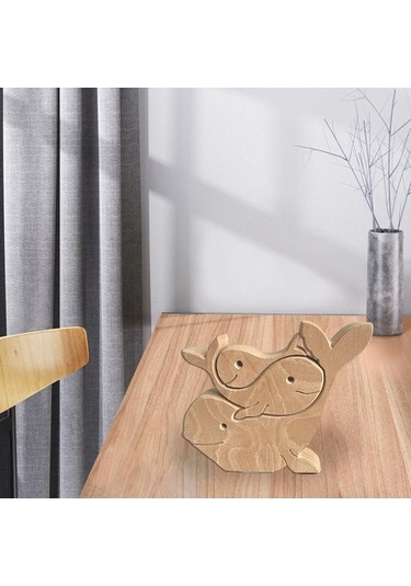 Pazly Suntek Hediyesi Hayvan Günü Dekoru Balinalar Anneler Ahşap Ey