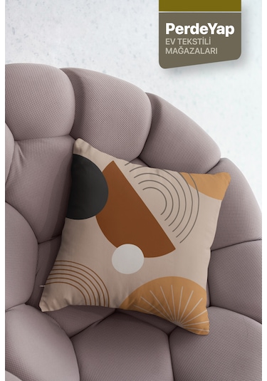 Etnik Sürrealist Objeler Desenli 4lü Kırlent Kılıfı