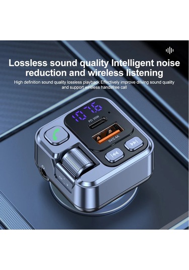 Liangmei Bluetooth 5.1 Araç Fm Verici Araba Mp3 Stereo Müzik