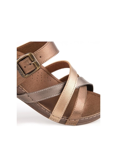 Muya Gizeh Anatomik Kadın Terlik Bronz 38