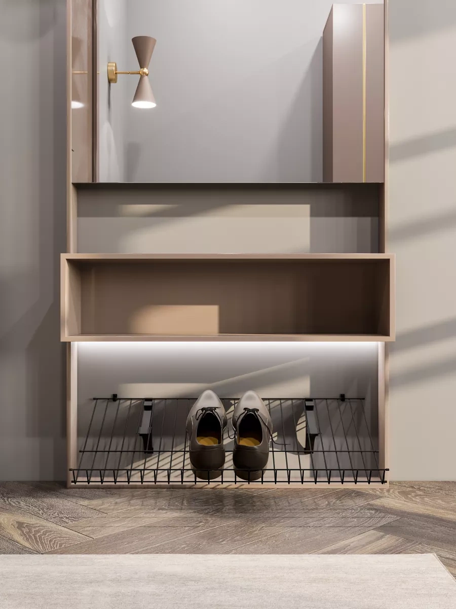 Najdı Ayakkabı Dolabı, Metal Dar Ayakta Yönlü 114433066 Siyah