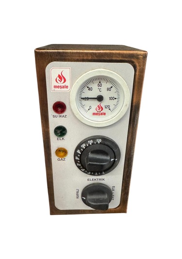 Meşale 1-2-3 Demlikli Antik Bakır Analog Full Otomatik Çay Kazanı Kutusu