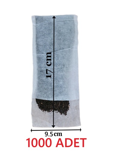 Çay Bitki Çayı Demleme Filtresi Boş Demlik Poşeti Galoşu Bonesi 9.5x17 Cm 1000 Adet Ev Otel Cafe Horeca