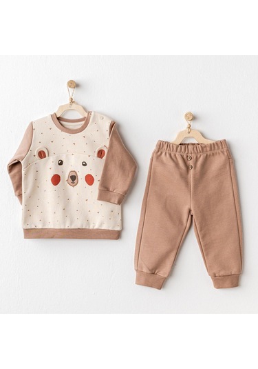 Andywawa Adventurous Bear 2'li Bebek Takımı Ac25026 Bej