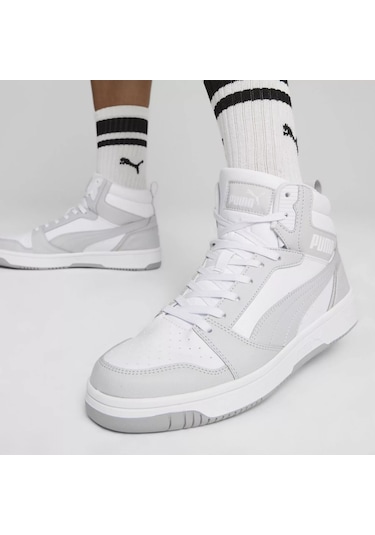 Puma Rebound V6 White-ash Gray Unisex Spor Ayakkabısı 392326-05 Çok Renkli