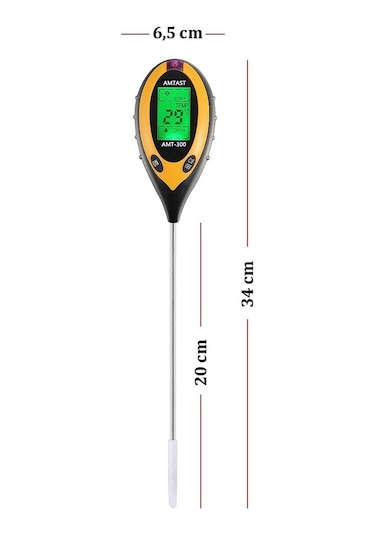 Amtast 4 Parametre Toprak Ph Nem Isı Işık  Ölçer