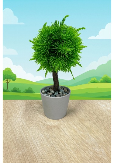 Dekoratif Plastik Saksı Top Kılçıklı 12x 20 Cm