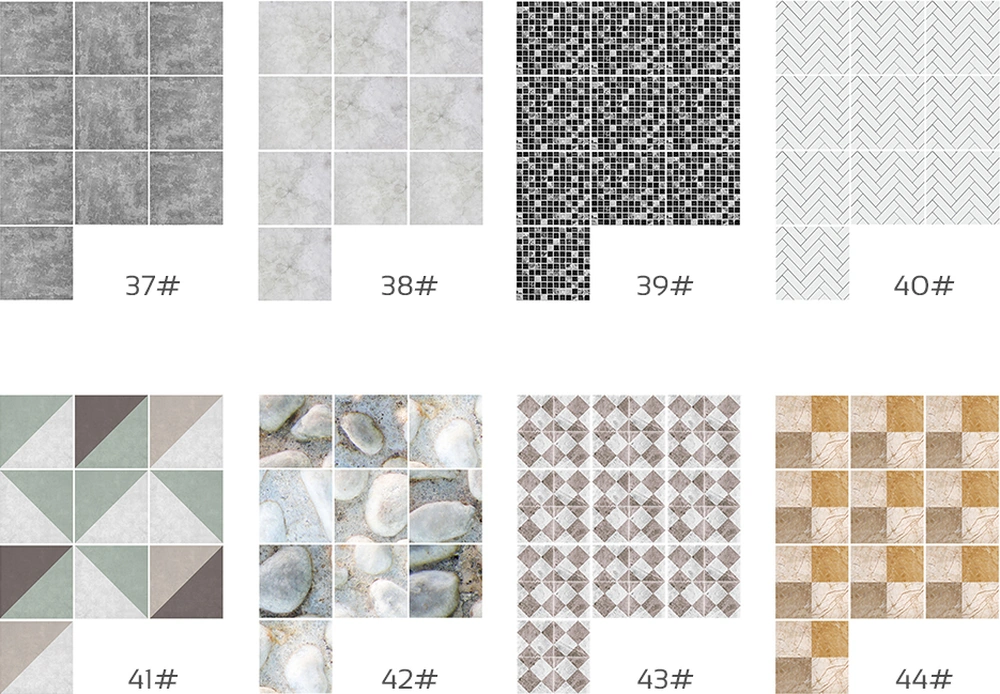 Hombey Klasik Akdeniz Desenli Pvc Zemin Sticker 20x20cm 10 Adet - Kolay Uygulama, Kalıcı Renkler, Kirli Yok Artık Diğer