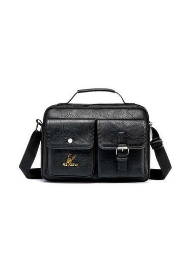 Novahub Weixier 9558 Erkek Omuz Çantası Retro Tasarım Black Kahverengi Kahverengi