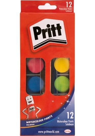 Pritt Sulu Boya 12li Büyük - 2 Adet 12 Renkli