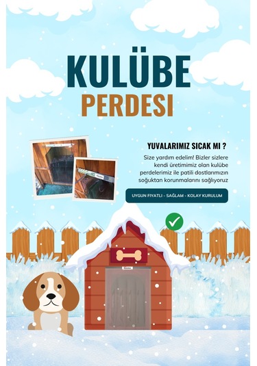 Buycobox Köpek Kulübesi Kapı Perdesi Large