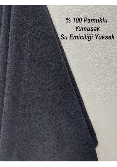 Siyah Berber Havlusu Denizli 50x90 Cm 12'li