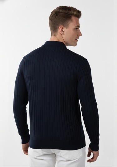 Deepsea Erkek Lacivert Slim Fit Polo Yaka Triko Kazak - Yumuşak Dokulu Esnek Ve Şık Görünüm 2605305 Lacivert Deepsea Erkek Lacivert Slim Fit Polo Yaka Triko Kazak - Yumuşak Dokulu Esnek Ve Şık Görünüm 2605305 Lacivert