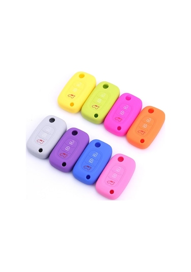 Sones Mercedes-Benz Uyumlu Akıllı Katlanır 3 Düğme Silikon Anahtar Kılıfı Uyumlu Siyah 2 Adet