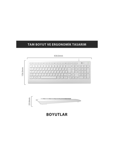Lecoo KB103 USB Kablolu Türkçe Q Klavye