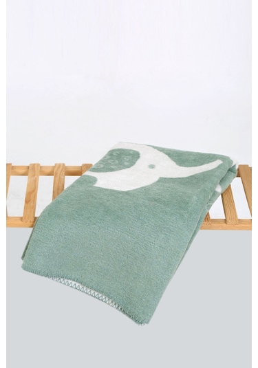 Yumuşak Bebek Çocuk Battaniyesi Mevsimlik 90x100 Cm Sb 885 Yeşil