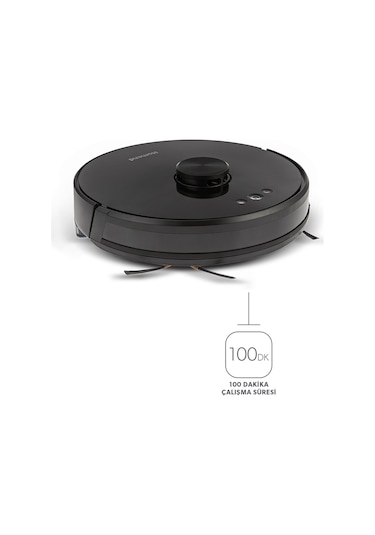 Homend Alex Laser 1282H Moplu ve Haritalamalı Akıllı Robot Süpürge 2023 Model Siyah