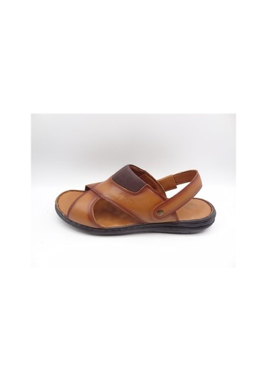 Büyük Numara Terlik - Büyük No Sandalet Trd175 Taba Siyah