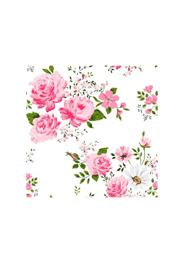 Makiteks %100 Pamuklu Çiçekli Lamus 90x190+50x70 Tek Kişilik Lastikli