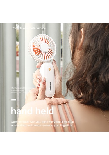 Kosona F-158 Mavi Kolye Tipi Mini Fan: 35cm Askı Kablosu, 3 Hız Seviyesi, 1200mah Pil, Tek Tuş Kontrol, Serbest Eller Soğutma