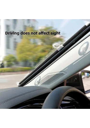 Xuweiwei Genişletilebilir Araç Güneşlik Seti - Ön Arka Camlar Ve Rüzgarlık İçin 15.75 X 49.21 İn Siyah Uv Korumalı Isı Yalıtımı