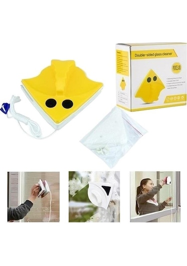 Çift Taraflı Cam Temizleyici Mıknatıslı Cam Silme Aparatı