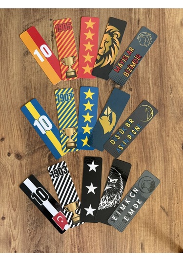 5 Adet Taraftar Kitap Ayracı - Sarı Kırmızı 15 Cm