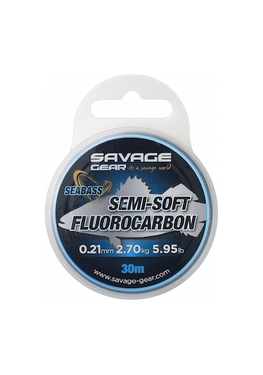 Savage Gear Semi-Soft Fluorocarbon Seabass 30 M Clear Misina