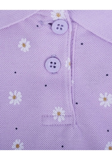 Bebelop Papatya Desenli Polo Yaka T-shirt 001