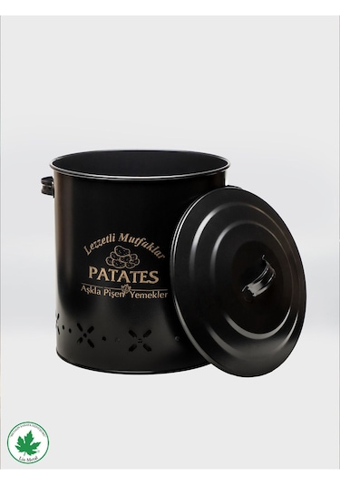 Silindir 2'li 65-66 Patates-soğan Kovası Siyah Siyah