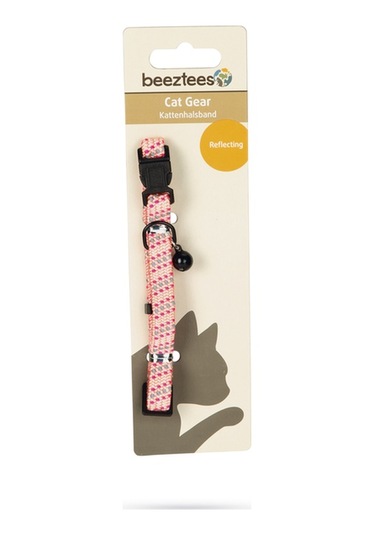 Beeztees Kedi Boyun Tasması, Zilli, Pembe, 24,5-33cm