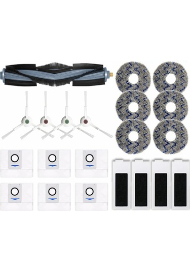Ecovacs Deebot T20 Omni Ana Yan Fırça Paspas Bezi Filtre Toz Torbası İçin