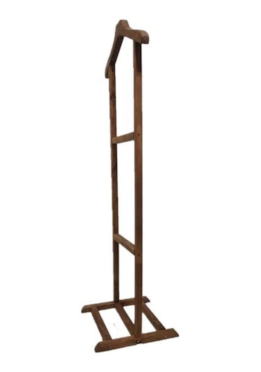 Ahşap Dilsiz Uşak Elbise Askısı Tekli Dilsizuşak Askılık N11.152 Meşe