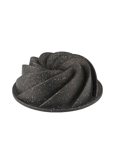 Granit Döküm Kek Kalıbı Rüzgar Gülü Siyah Renk 24 Cm
