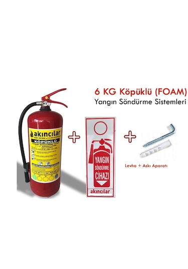 Akıncılar Köpüklü Yangın Söndürme Tüpü 6 KG
