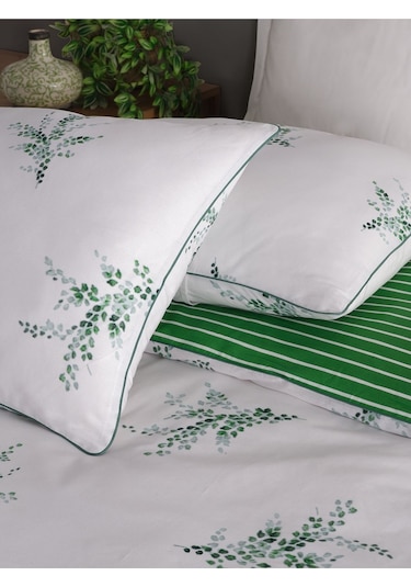 Bedline Ranforce Nevresim Takımı Biyeli Çift Kişilik Meltem Yeşil