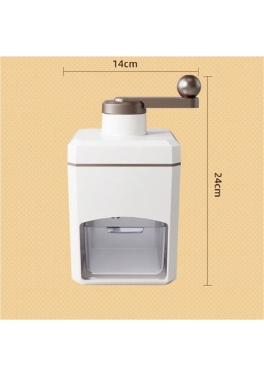 Jialan Dıy Buz Kırıcı Kolu Taşınabilir Manuel Buz Slush Makinesi Beyaz