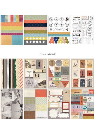 12 Küçük Çıkartma Dıy El Sanatları Pullar Çok Renkli