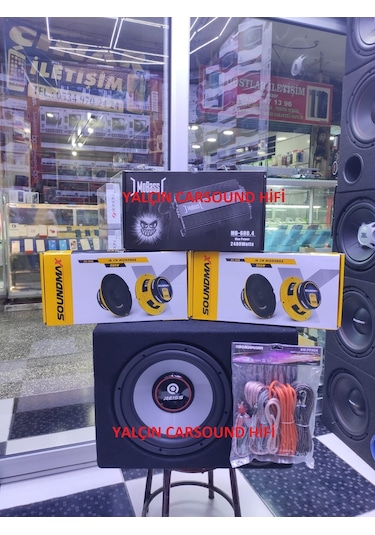 Reiss 1000W Bas Mobass Amfı 16Cm Soundmax Mıdrange Set Kablo