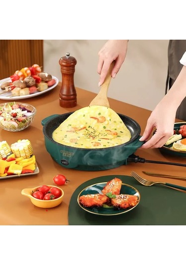 Maiyame 22cm Yeşil Elektrikli Izgara - Hızlı Isıtma, İki Temperatur Kontrol, Anti Kayma Tabanlı, Yağ Tasarruflu, Temizliği Kolay Yeşil