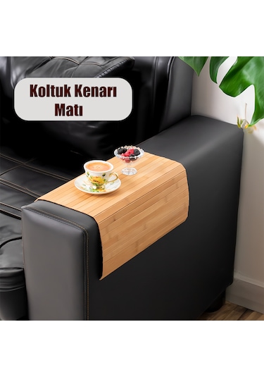 Porsima 220027 Bambu Koltuk Matı Katlanabilir Yan Sehpa