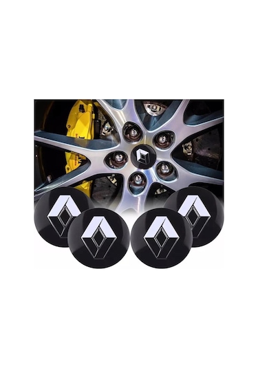 Renault Alüminyum Jant Göbeği Yapıştırma 55Mm 4 Adet