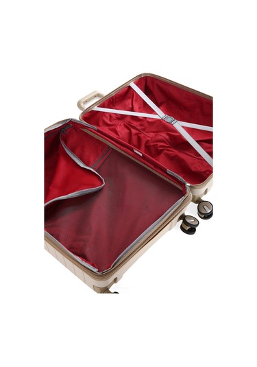 Ççs 5242 Polipropilen Körüklü Orta Boy Valiz-beyaz Beyaz