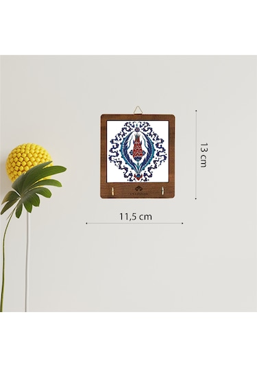 Anadoliamağazacılık Çini Serisi Lale Ve Nar Seramik Dekoratif Askılık Diğer