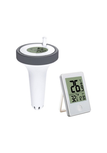 Sones Yaz Havuzu Küvet Termometresi Kablosuz Yüzen Balık Tankı Sıcaklık Ölçer Beyaz
