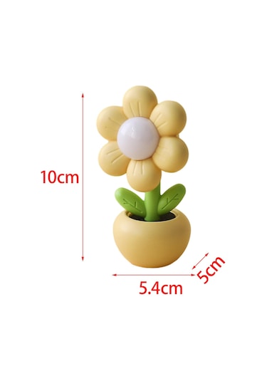 Suntek Saksı Bitki Küçük Masa Lambası Yatak Odası Ortam Sari Çok Renkli