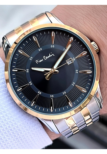 Pierre Cardin Çelik Kordon Takvimli Özel Kadran 3 Atm Suya Dayanıklı Erkek Kol Saati Epc.800211.f105