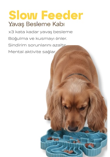 Slow Feeder Köpekler İçin Yavaş Besleme Mama Kabı